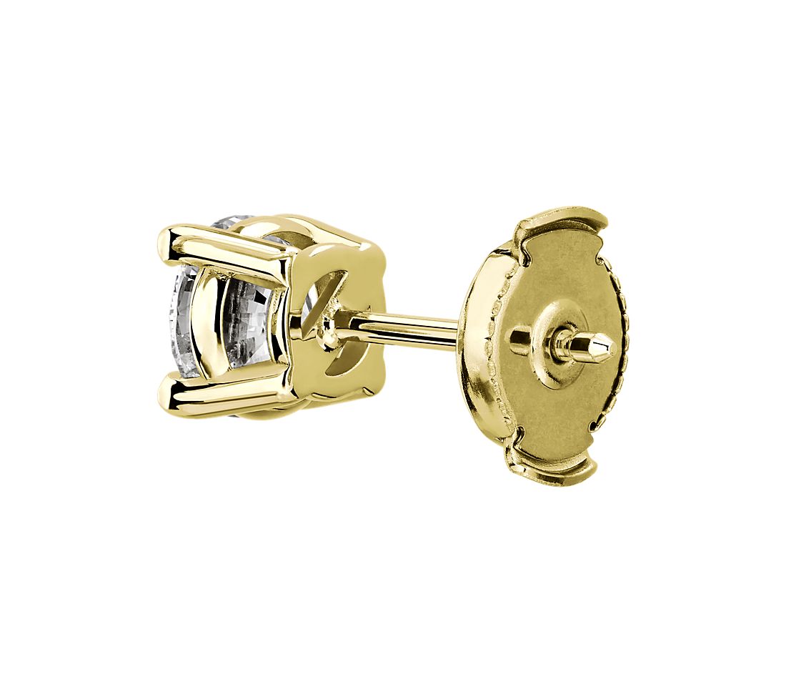 1.50ctw Solitaire Diamond Studs 14K Yellow Gold