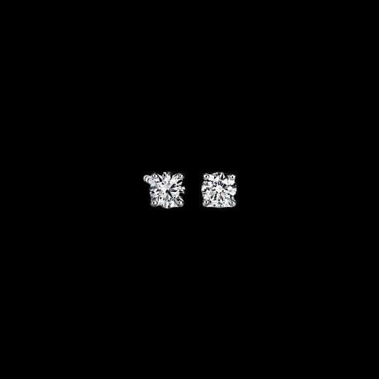 0.75ctw Solitaire Diamond Studs 14K White Gold