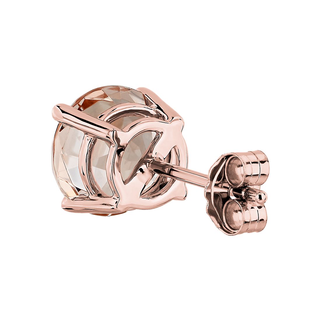 Morganite Studs 14K Rose Gold