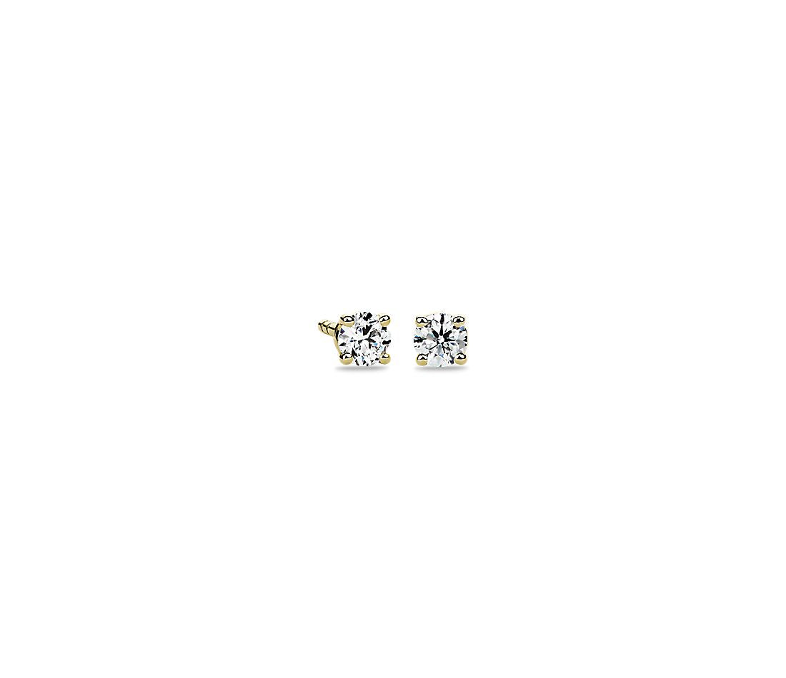 0.20ctw Solitaire Diamond Studs 14K Yellow Gold