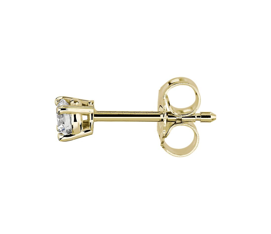 0.20ctw Solitaire Diamond Studs 14K Yellow Gold