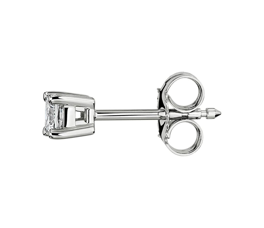 0.20ctw Princess Diamond Studs 14K White Gold