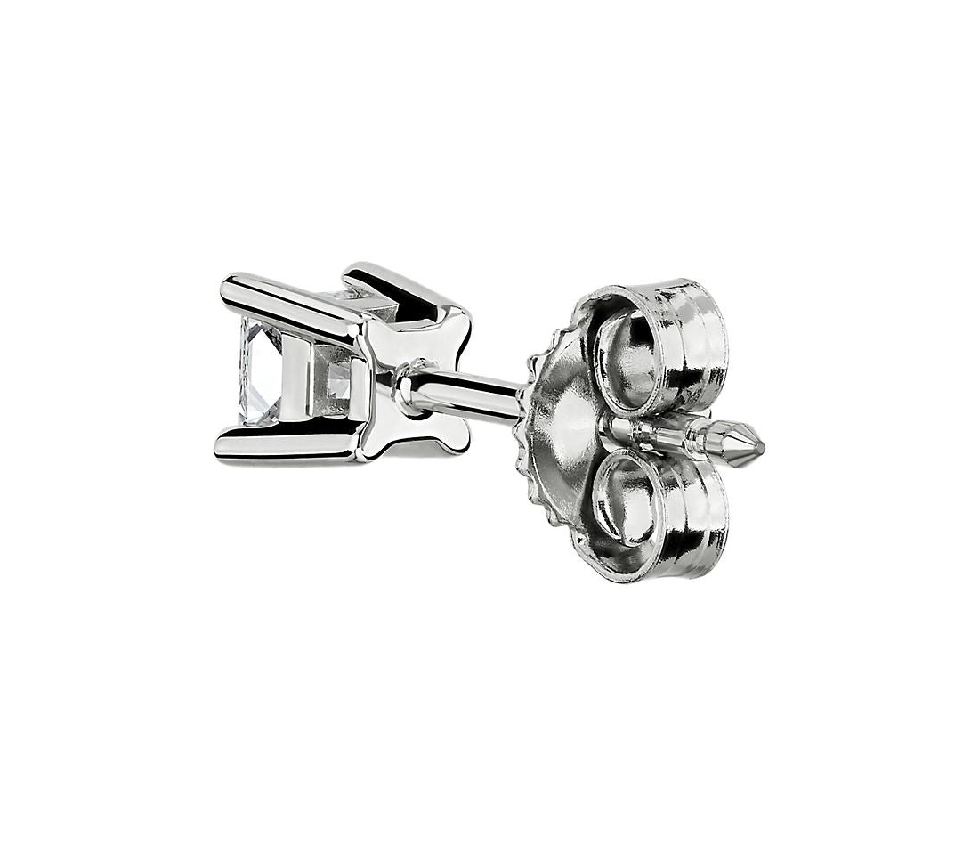 0.20ctw Princess Diamond Studs 14K White Gold