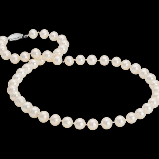 Freshwater Cultured Pearl Necklace 14K White