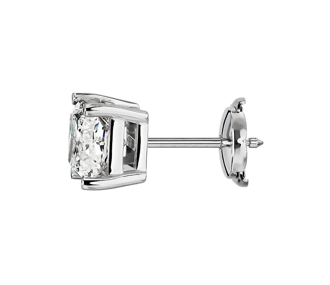 2ctw Princess Diamond Studs 14K White Gold