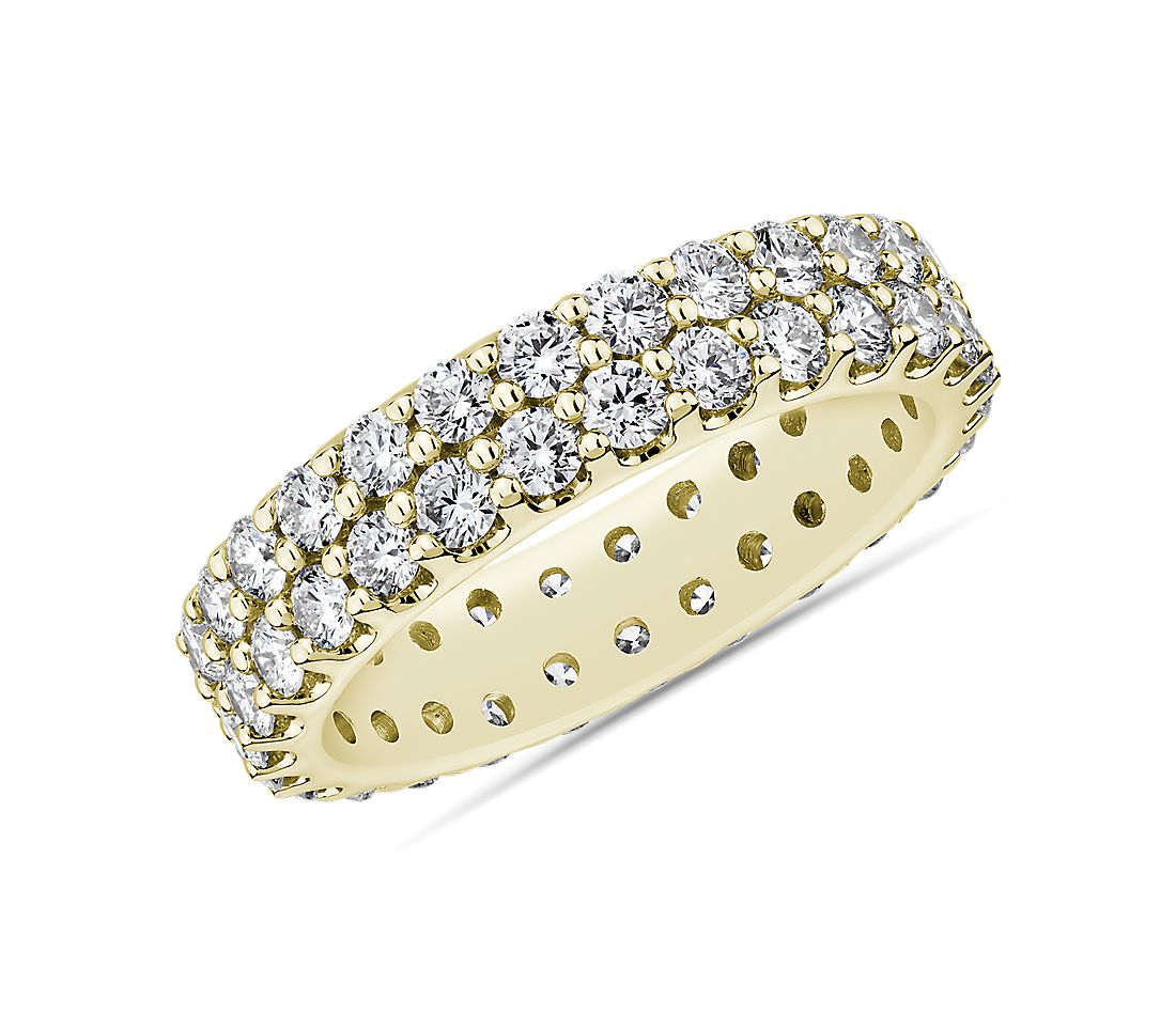 2 Row Band Ring 14K Yellow