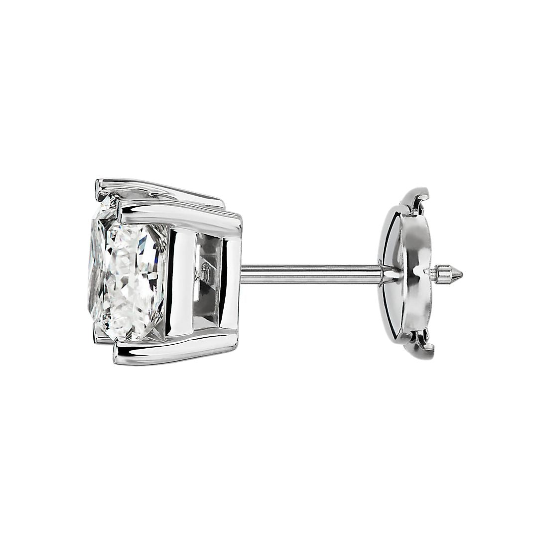 3ctw Princess Diamond Studs 14K White Gold