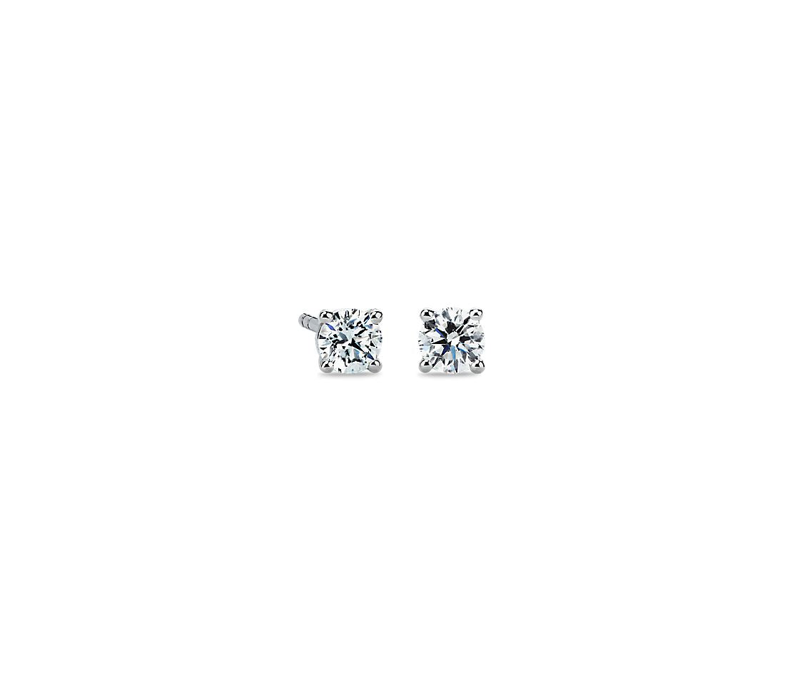 0.50ctw Solitaire Diamond Studs 14K White Gold