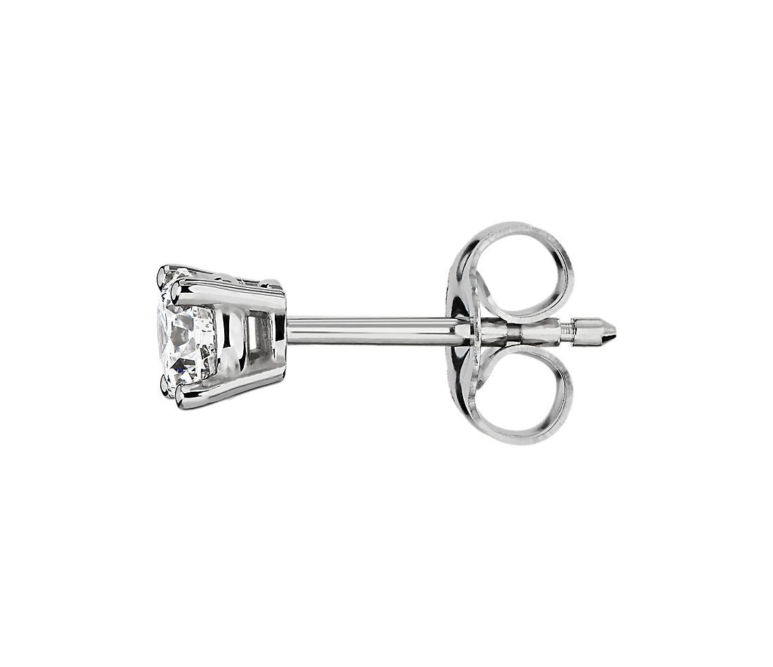 0.50ctw Solitaire Diamond Studs 14K White Gold