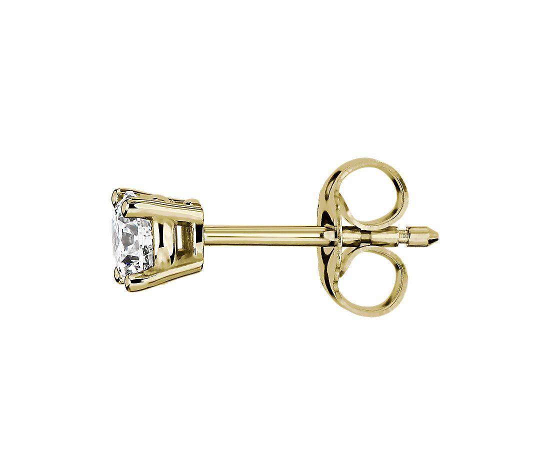 0.50ctw Solitaire Diamond Studs 14K Yellow Gold