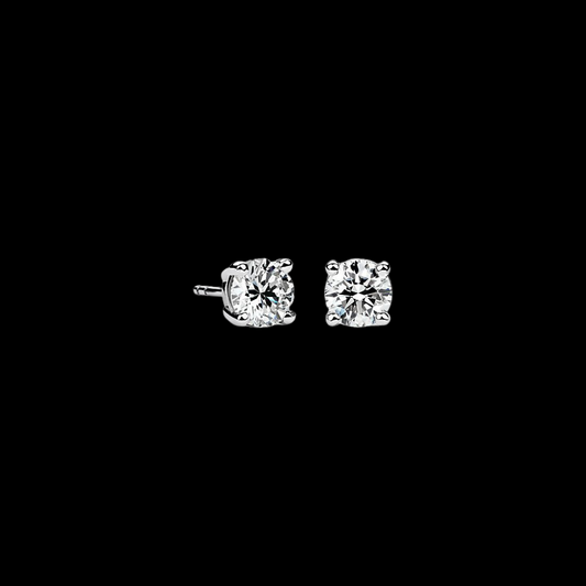 1.5ctw Solitaire Diamond Studs 14K White Gold