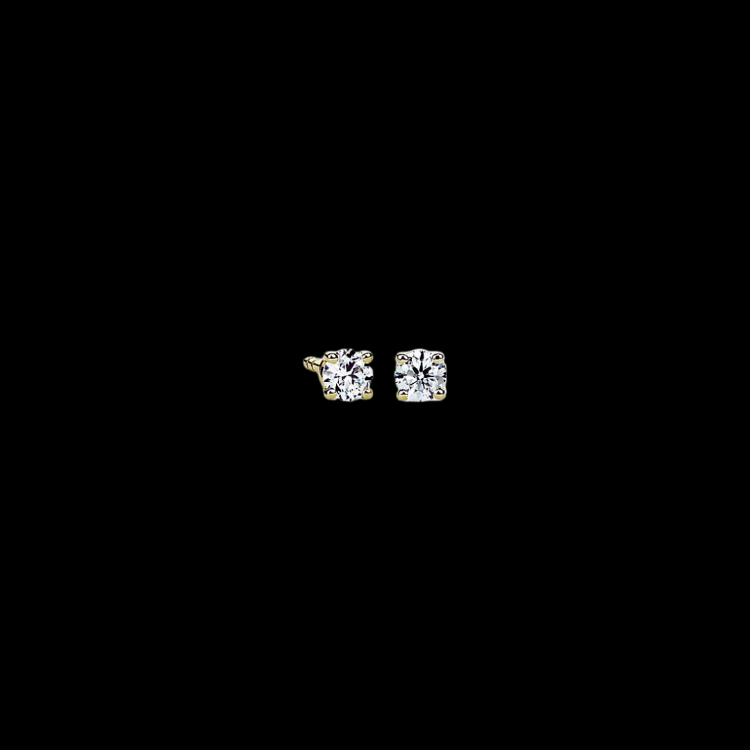 0.20ctw Solitaire Diamond Studs 14K Yellow Gold