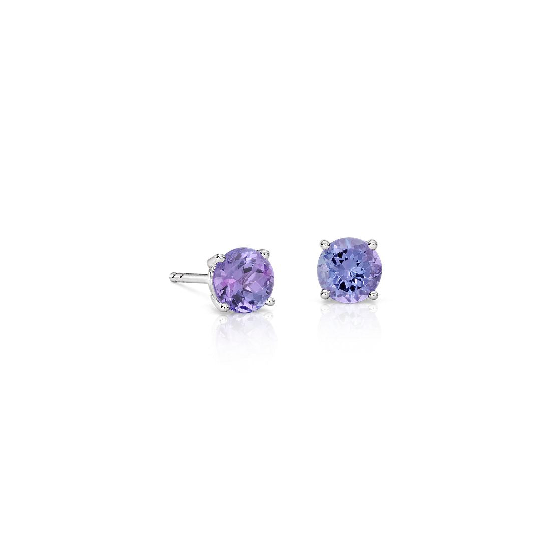 Tanzanite Studs Earrings 14K White Gold