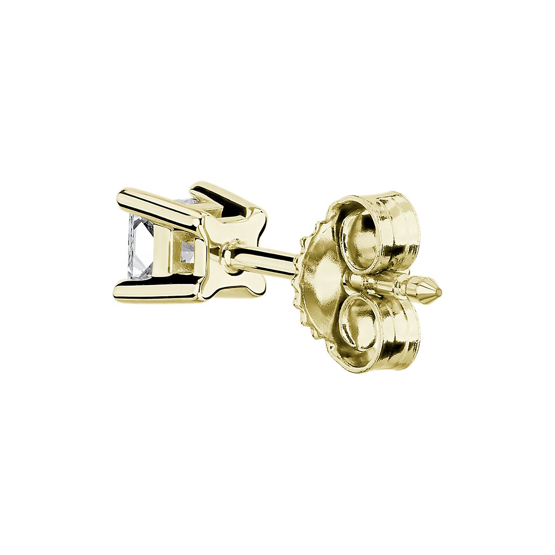 0.20ctw Princess Diamond Studs 14K Yellow Gold