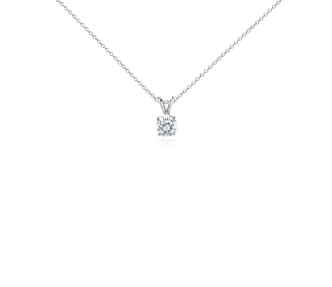 Diamond Solitaire Pendant 14K Yellow