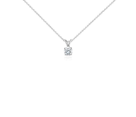 Diamond Solitaire Pendant 14K Yellow