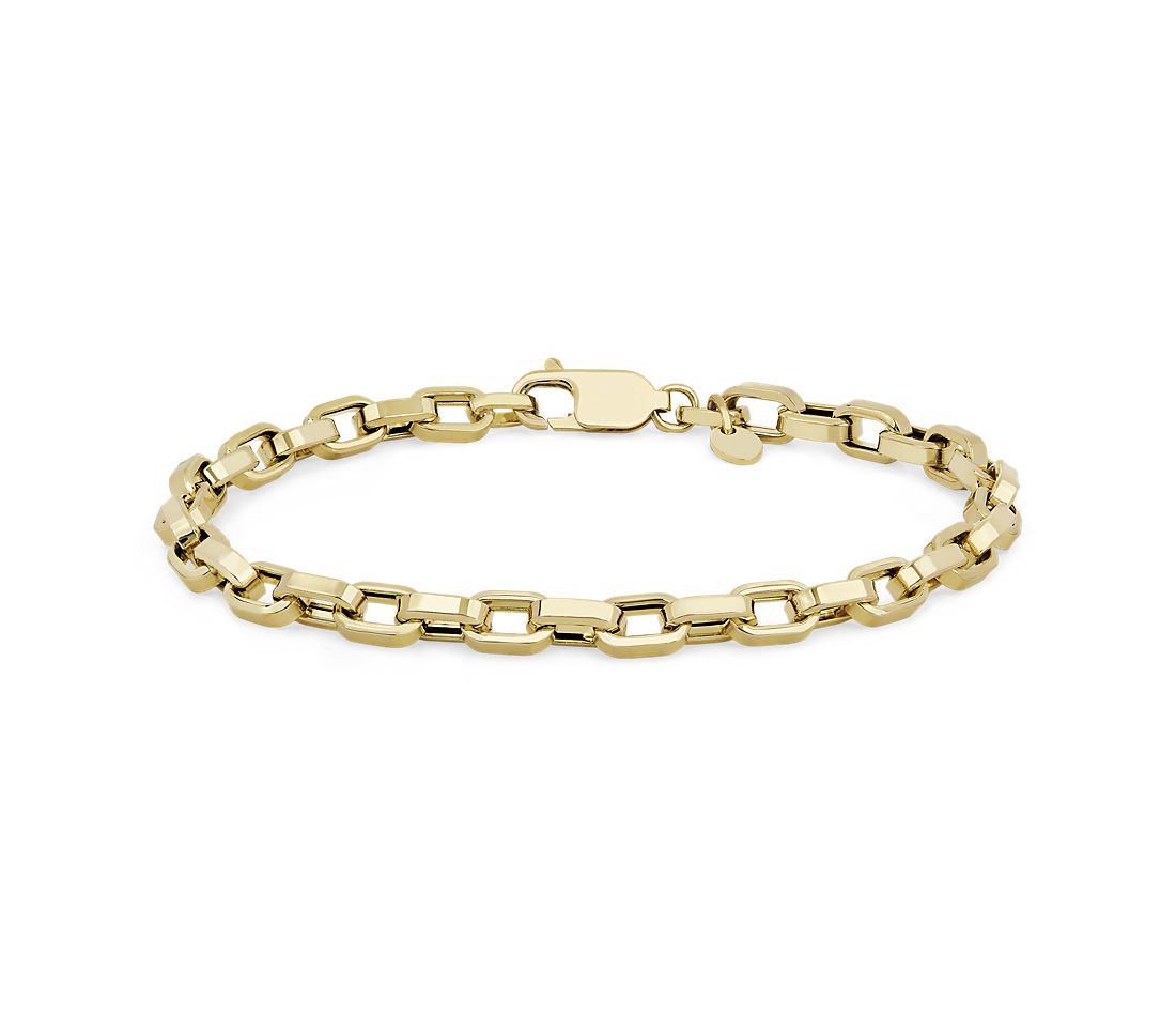 Squared Open Link Bracelet Yellow