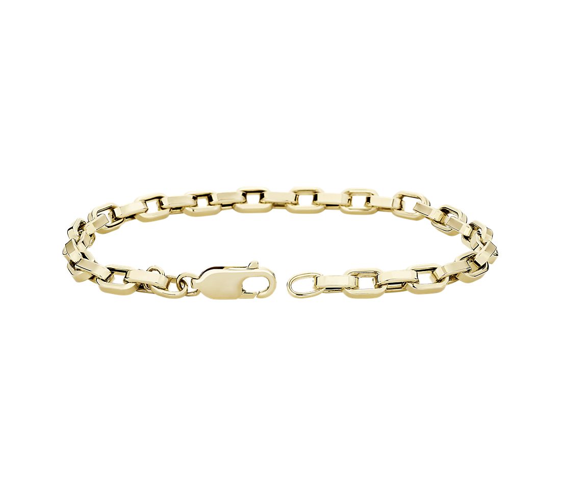 Squared Open Link Bracelet Yellow